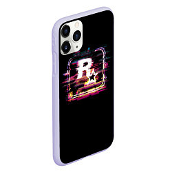 Чехол iPhone 11 Pro матовый Rockstar noise, цвет: 3D-светло-сиреневый — фото 2