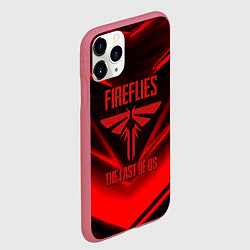 Чехол iPhone 11 Pro матовый Одни из нас geometry redstripes, цвет: 3D-малиновый — фото 2
