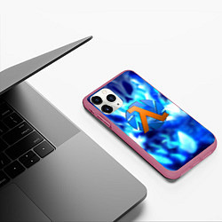 Чехол iPhone 11 Pro матовый Half life logo valve, цвет: 3D-малиновый — фото 2