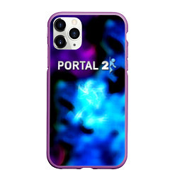 Чехол iPhone 11 Pro матовый Portal неоновый градиент, цвет: 3D-фиолетовый