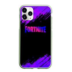 Чехол iPhone 11 Pro матовый Fortnite epic games neon