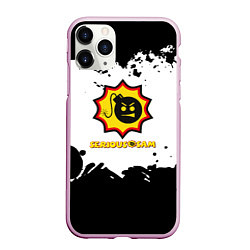 Чехол iPhone 11 Pro матовый Serious Sam game краски чернобелые, цвет: 3D-розовый