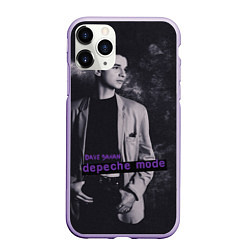 Чехол iPhone 11 Pro матовый Depeche Mode Dave Gahan noir2, цвет: 3D-светло-сиреневый