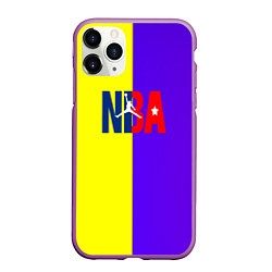 Чехол iPhone 11 Pro матовый NBA sport полосы