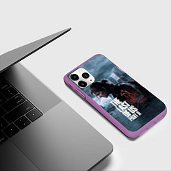 Чехол iPhone 11 Pro матовый Элли и Эбби tlou part 2 remake, цвет: 3D-фиолетовый — фото 2