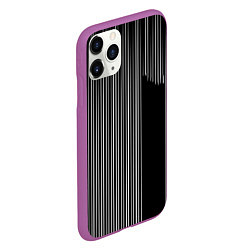 Чехол iPhone 11 Pro матовый Visual zebra stripes, цвет: 3D-фиолетовый — фото 2