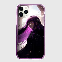 Чехол iPhone 11 Pro матовый Ферн из аниме sou sou no Frieren, цвет: 3D-фиолетовый