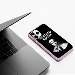 Чехол iPhone 11 Pro матовый Techno храм монашка с красивыми глазами, цвет: 3D-розовый — фото 2