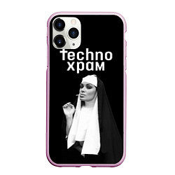 Чехол iPhone 11 Pro матовый Techno храм монашка надменный взгляд