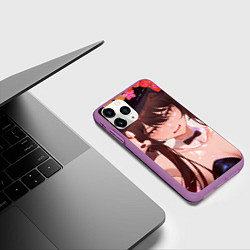 Чехол iPhone 11 Pro матовый Genshin Impact Ху Тао, цвет: 3D-фиолетовый — фото 2