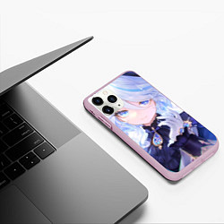 Чехол iPhone 11 Pro матовый Genshin Impact Фурина smiling, цвет: 3D-розовый — фото 2