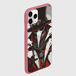 Чехол iPhone 11 Pro матовый Красный чумной доктор, цвет: 3D-малиновый — фото 2