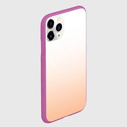 Чехол iPhone 11 Pro матовый Персиково-белый градиент, цвет: 3D-фиолетовый — фото 2