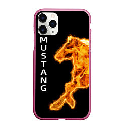 Чехол iPhone 11 Pro матовый Mustang fire