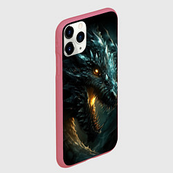 Чехол iPhone 11 Pro матовый Древний дракон символ 2024, цвет: 3D-малиновый — фото 2