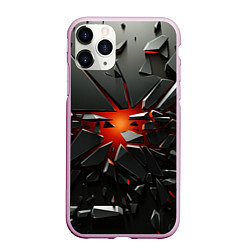 Чехол iPhone 11 Pro матовый Взрыв и черные камни