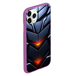 Чехол iPhone 11 Pro матовый Объемная броня с ярким светом, цвет: 3D-фиолетовый — фото 2