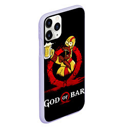 Чехол iPhone 11 Pro матовый Бог бара, цвет: 3D-светло-сиреневый — фото 2