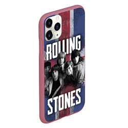 Чехол iPhone 11 Pro матовый Rolling Stones - Great britain, цвет: 3D-малиновый — фото 2