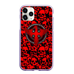 Чехол iPhone 11 Pro матовый Thirty Seconds to Mars skull pattern