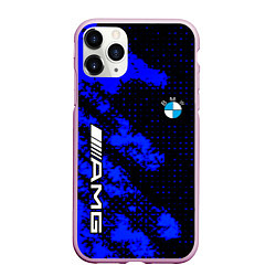 Чехол iPhone 11 Pro матовый BMW sport amg colors blue