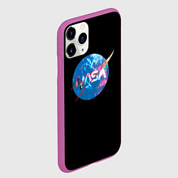 Чехол iPhone 11 Pro матовый NASA true space star, цвет: 3D-фиолетовый — фото 2