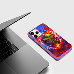 Чехол iPhone 11 Pro матовый Invincible shield - Jadas Priest, цвет: 3D-фиолетовый — фото 2