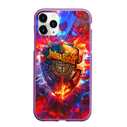 Чехол iPhone 11 Pro матовый Invincible shield - Jadas Priest, цвет: 3D-фиолетовый