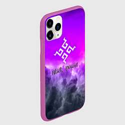 Чехол iPhone 11 Pro матовый Black desert mmorpg steel abstraction, цвет: 3D-фиолетовый — фото 2
