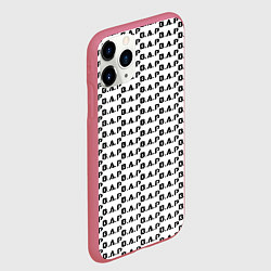 Чехол iPhone 11 Pro матовый BAP kpop steel pattern, цвет: 3D-малиновый — фото 2