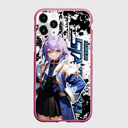Чехол iPhone 11 Pro матовый Байлу - Honkai star rail, цвет: 3D-малиновый
