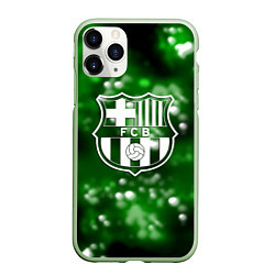 Чехол iPhone 11 Pro матовый Barcelona боке текстура поле, цвет: 3D-салатовый