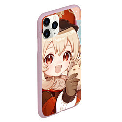 Чехол iPhone 11 Pro матовый Genshin Impact Кли cute Dodoko, цвет: 3D-розовый — фото 2