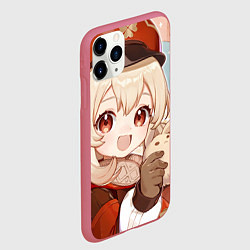 Чехол iPhone 11 Pro матовый Genshin Impact Кли cute Dodoko, цвет: 3D-малиновый — фото 2