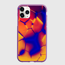 Чехол iPhone 11 Pro матовый Плиты разломы сепия негатив, цвет: 3D-фиолетовый