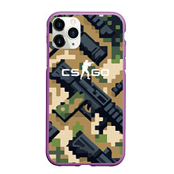 Чехол iPhone 11 Pro матовый Counter Strike - pixel military pattern