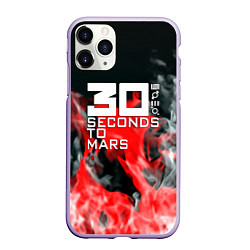 Чехол iPhone 11 Pro матовый Seconds to mars fire