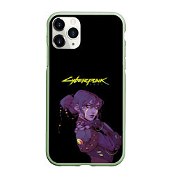 Чехол iPhone 11 Pro матовый Девушка из cyberpunk