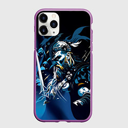 Чехол iPhone 11 Pro матовый Зимний викинг, цвет: 3D-фиолетовый