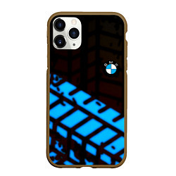 Чехол iPhone 11 Pro матовый BMW sport car abstraction, цвет: 3D-коричневый