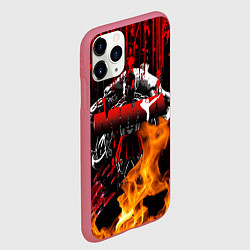 Чехол iPhone 11 Pro матовый Спартанец MMA, цвет: 3D-малиновый — фото 2