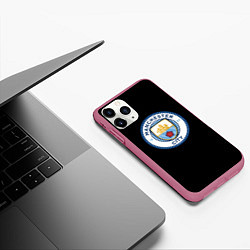 Чехол iPhone 11 Pro матовый Манчестер Сити fc, цвет: 3D-малиновый — фото 2