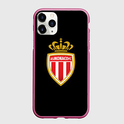 Чехол iPhone 11 Pro матовый Monaco fc, цвет: 3D-малиновый
