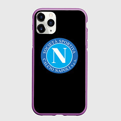 Чехол iPhone 11 Pro матовый Napoli fc, цвет: 3D-фиолетовый