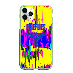 Чехол iPhone 11 Pro матовый The last of us неоновый стиль, цвет: 3D-салатовый