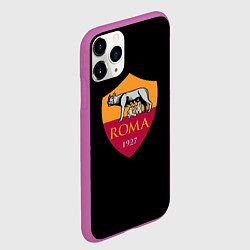Чехол iPhone 11 Pro матовый Roma fc club sport, цвет: 3D-фиолетовый — фото 2