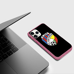 Чехол iPhone 11 Pro матовый Viktoria fc club, цвет: 3D-малиновый — фото 2