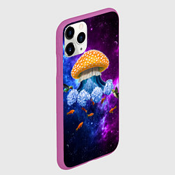Чехол iPhone 11 Pro матовый Space mushroom, цвет: 3D-фиолетовый — фото 2