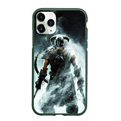 Чехол iPhone 11 Pro матовый Skyrim - Dovahkiin, цвет: 3D-темно-зеленый