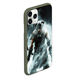 Чехол iPhone 11 Pro матовый Skyrim - Dovahkiin, цвет: 3D-темно-зеленый — фото 2